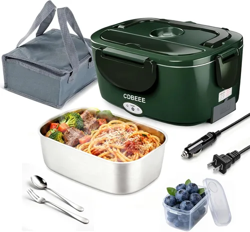 Vista 11 de Fiambrera eléctrica, calentador de alimentos portátil 1.5L para Negro