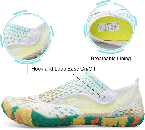 Vista 3 de Zapatos de agua para natación, para mujereshombres, de secado rápido, para playa, senderismo, buceo, navegación, río, deportes acuáticos al aire