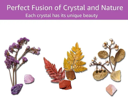 Vista 2 de Juego de 14 piedras de cristal curativo para chakras, con caja de madera de regalo para principiantes, meditación, reiki, yoga, colección