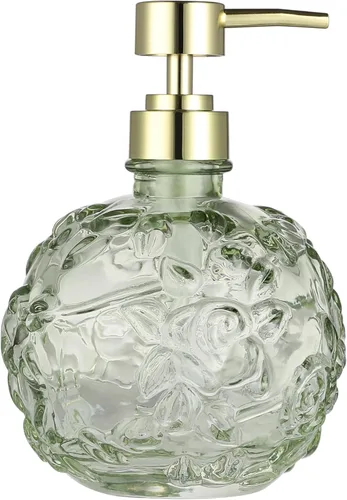 Vista 10 de Dispensador de Jabón de Vidrio Transparente con Bomba, Dispensador de Jabón Recargable para Baño, Cocina y Encimera, Diseño Elegante y Duradero