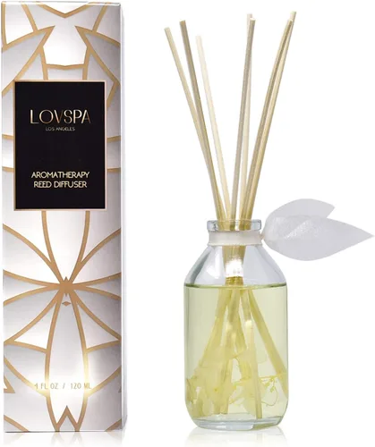 Vista 3 de Set de difusor de cañas, difusor de aceite perfumado con aroma a ámbar romántico y varillas, accesorios de fragancia para el hogar para decorar