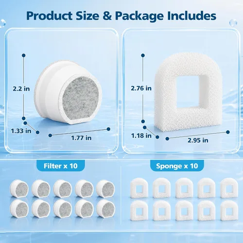 Vista 7 de 20 filtros de fuente de agua para gatos compatibles con fuente Petsafe