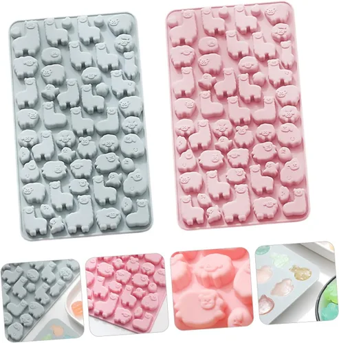 Vista 4 de 2 moldes de silicona para hornear de alpaca, moldes de chocolate para bricolaje, moldes para dulces con forma de animal para uso doméstico