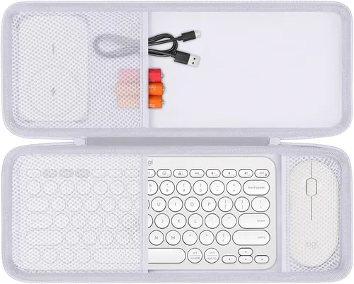 Vista 8 de co2CREA - Carcasa rígida para Logitech Pebble 2 Combo K380 K380s Keys 2+M350, color negro EVA Hard Shell, Shock Protection, Dust Resistance, Water