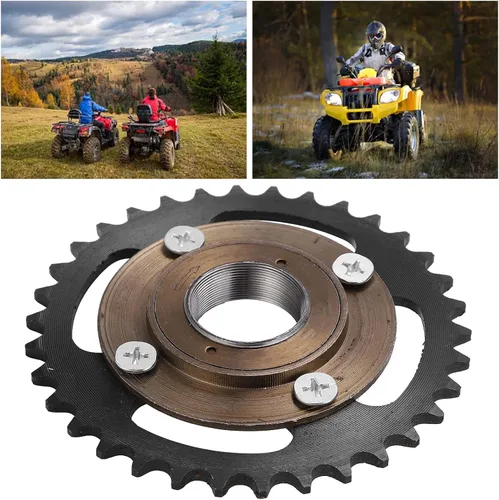 Vista 5 de Dilwe Plato de triciclo eléctrico, 420 34T piñón volante sin dientes para ATV -Kart