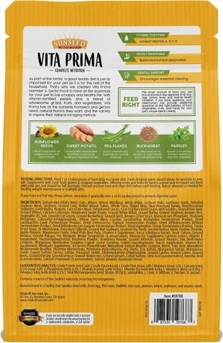 Vista 2 de Vitakraft Sunseed Vita Prima - Bolsa de comida para hámster y jerbo de 2