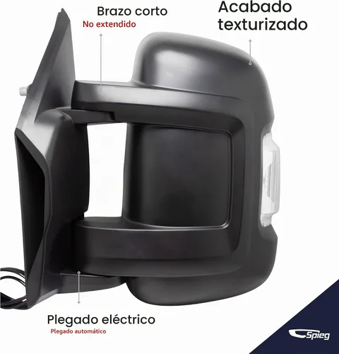 Vista 3 de Spieg 2014-2019 Ram Promaster 1500 2500 3500 Espejo Lateral del Conductor Reemplazo Conjunto de Espejo Retrovisor Lateral Izquierdo Plegable