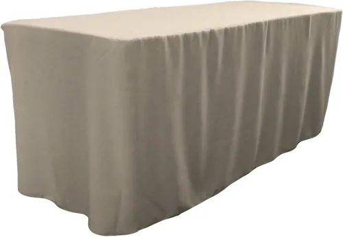 Vista 32 de LA Linen Mantel ajustable de popelina de poliéster, 96.2 in de largo x 30.0 in de ancho x 76.2