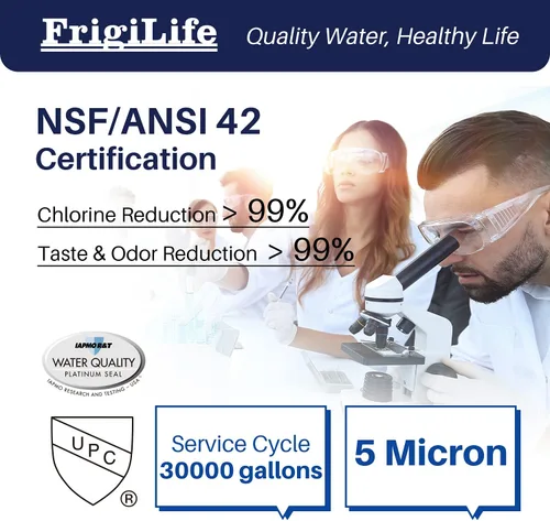 Vista 2 de FXHTC - Filtro de agua de carbón activado por sedimentos de 5 micrones, 10 x 4.5 pulgadas, repuesto para GE FXHTC, GXWH40L, GXWH35F, GNWH38S