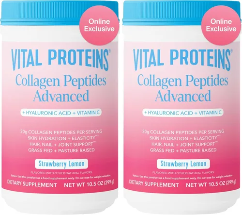 Vista 12 de Vital Proteins Péptidos de colágeno avanzados, péptidos hidrolizados con ácido hialurónico y vitamina C - Polvo sabor chocolate, 24.7 onzas
