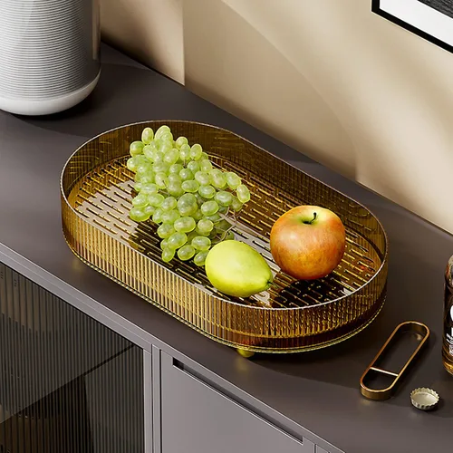 Vista 7 de Bandeja ligera de lujo, mesa de almacenamiento de taza de té, bandeja de mesa de maquillaje, bandeja decorativa para tocador utilizada