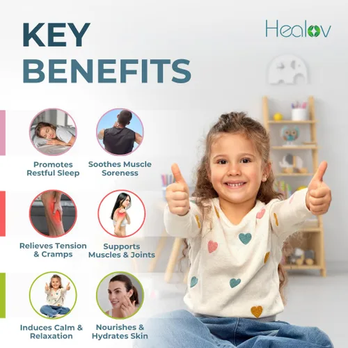 Vista 2 de Loción de magnesio para niños – Crema de magnesio pura calmante para relajación, mejor sueño, salud muscular, cuidado de piernas y articulaciones