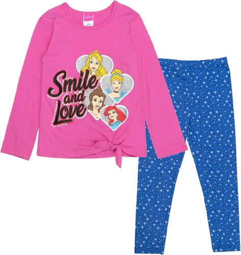 Vista 5 de Disney Conjunto de camiseta y leggings de Minnie Mouse Frozen Moana para niñas de 4 piezas