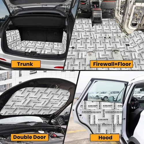 Vista 3 de Amortiguación de sonido para automóvil, 80 mil 36 pies cuadrados, material de muerte de sonido para automóviles Amortiguación de sonido automotriz