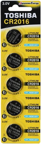 Vista 7 de Toshiba CR2016 - Paquete de ampolla resistente a los niños (2 baterías)