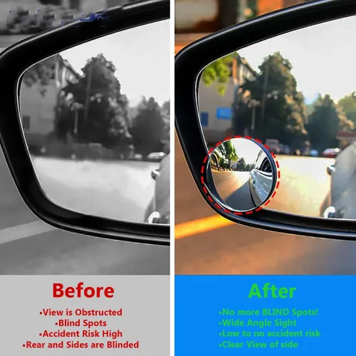 Vista 2 de Blind Spot Glass 2" Mirror (4 Pack) Compatible with Mercedes-Benz Sprinter Cab Chassis Van with Anti-Fog, Blur, Rust, Corrosion Resistant Aluminum