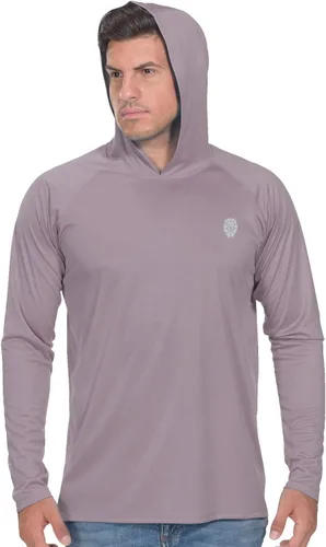 Vista 30 de Camisa de pesca para hombres de manga larga, con protección solar SPF 50+ UV, camiseta tipo sudadera Negro