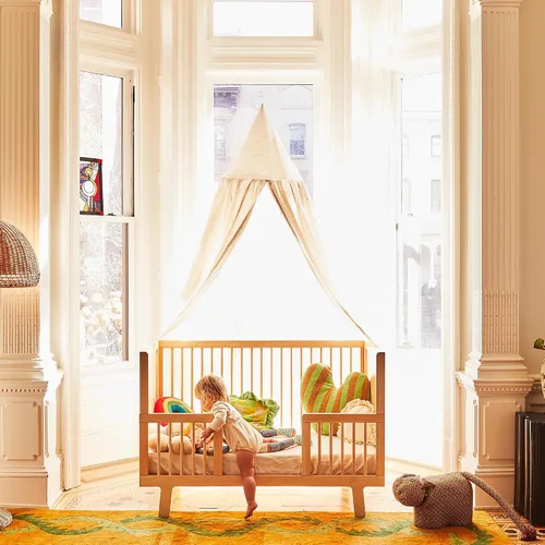 Vista 2 de OEUF Sparrow Kit de conversión de cama para niños pequeños, abedul, convierte la cuna gorrión en cama para niños pequeños, certificado GREENGUARD