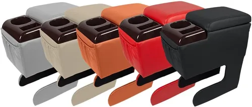 Vista 6 de Asiento de camioneta/banco para automóvil, consola central para contratistas, organizador de negocios y caja de almacenamiento con portavasos y tapa