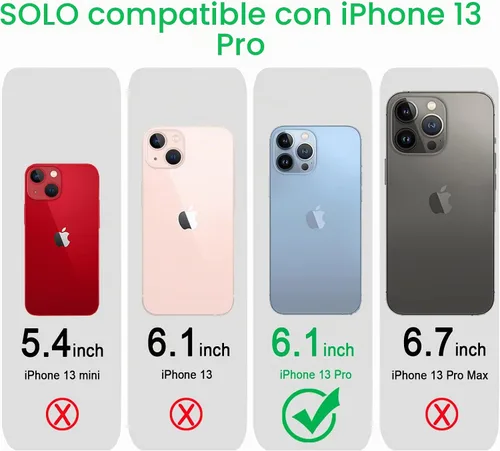 Vista 2 de JJGoo Compatible con iPhone 13 Pro Funda transparente, transparente a prueba de golpes, delgada, antiarañazos, carcasa protectora trasera