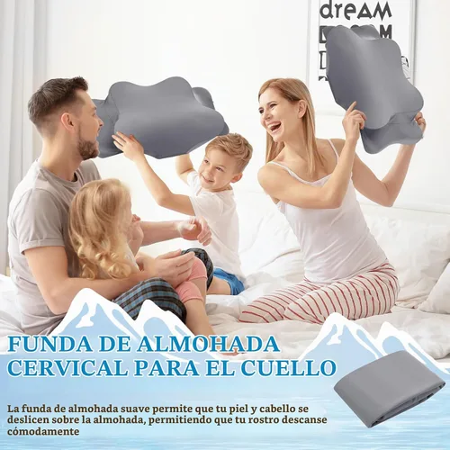 Vista 6 de Hahafelt Funda de almohada cervical refrescante con cierre de sobre (solo funda de almohada) Funda de almohada ergonómica para el cuello, funda
