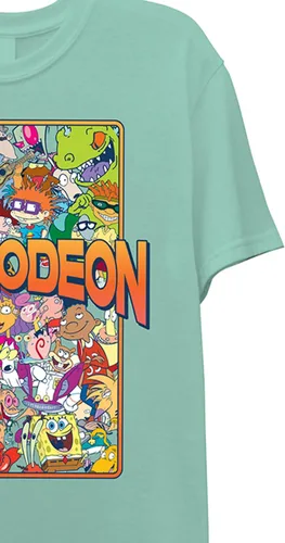 Vista 5 de Nickelodeon Camisa clásica Rewind para hombre - Rugrats, Ren & Stimpy y Hey Arnold Tie Dye