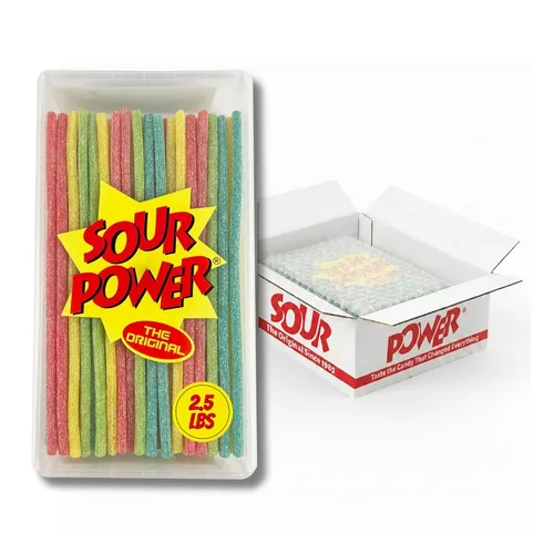 Vista 21 de Sour Power Premium Sorbetes de caramelo surtidos – Los caramelos de pajitas agrias originales desde 1985 – 50 g (Paquete de 6) – Vegano,