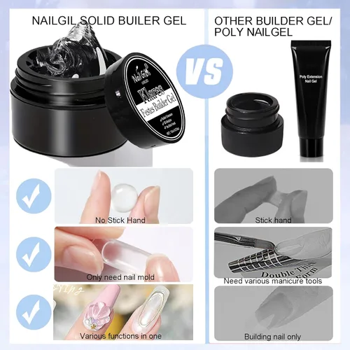 Vista 6 de NAILGIL - Gel 3D para arte de uñas, no pegajoso, para esculpir