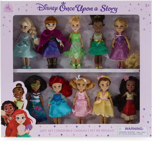 Vista 7 de Disney Store Colección oficial Once Upon a Story Mini Doll Set de regalo – 10 muñecas de princesa de Disney: Cenicienta, Ariel, Belle, Tiana