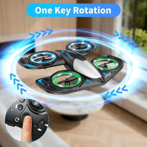 Vista 7 de RC Drone for Kids Beginners, Foam Remote Control Drone with Cool Lights, 360° Flip, Altitude Hold, 3 Speed Modes, Collision Protection and Ease of