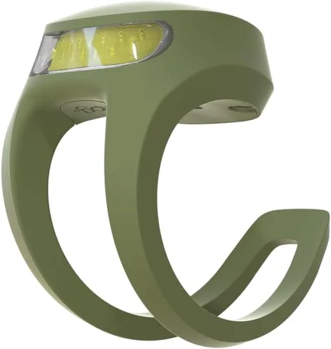 Vista 11 de Knog Frog Front Bike Light - Iconic Bicycle Light Reborn with Bright 40 Lumen LED Output, 9 Light Modes, Flexible Mount, USB-C Rechargeable, 20g