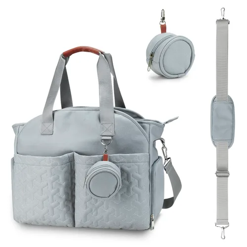 Vista 7 de Bolsa para extractor de leche – Bolsa de pañales para bebé con funda para laptop y bolsillo de aislamiento, se adapta a la mayoría de extractores