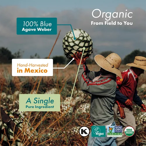 Vista 8 de Blue Green Agave Néctar orgánico, azul claro, 32 onzas