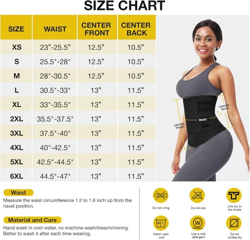 Vista 6 de FeelinGirl Waist Trainer for Women Long Torso Sauna Workout Double Belt With Zipper 7 Steel Bones