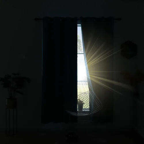 Vista 6 de KOUFALL Cortinas transparentes de lino con pestaña trasera
