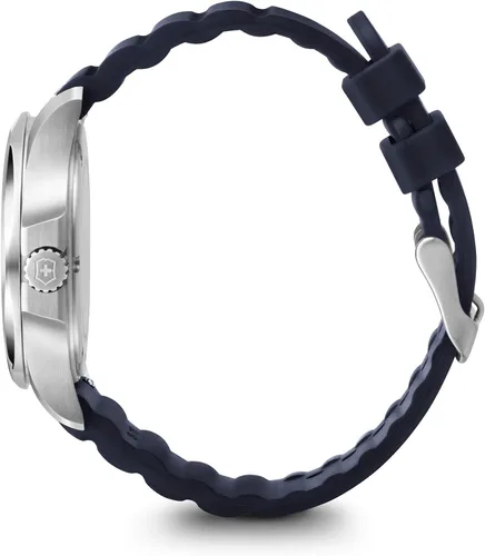Vista 3 de Victorinox INOX Reloj V con esfera blanca y correa de goma azul Azul