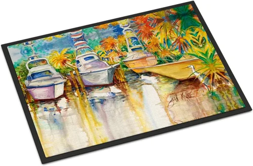 Vista 33 de Caroline's Treasures JMK1017JMAT - Tapete de caza de rana garza azul, 24 x 36 pulgadas, tapete para puerta delantera, interior y exterior