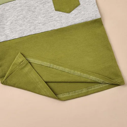 Vista 14 de Ropa para bebé niño pequeño, trajes de verano de manga corta, camiseta de retazos y pantalón con bolsillo, conjunto de 2 piezas, 12 meses a 4 años