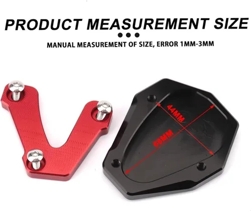 Vista 6 de Motorcycle Kickstand Extension Pad for Benelli TRK502 TRK 502 2020 2021 Foot Side Stand Support Plate Enlarger (Color : B Black)