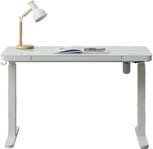 Vista 10 de kowo 48 "K302 vidrio templado eléctrico de madera escritorio de pie con cajón (negro)