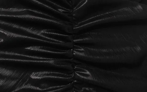 Vista 6 de Sexy vestido estilo bodycon con cuello en V para mujer vestido de tubo de manga larga transpirable y brillante de corte entallado para fiesta
