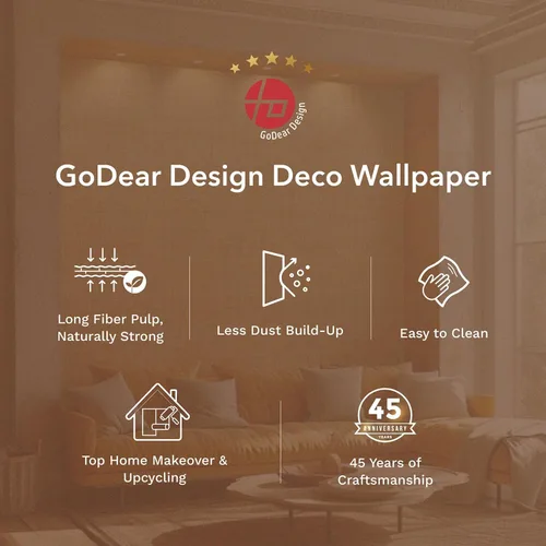 Vista 5 de GoDear Design Papel tapiz texturizado de bambú, material de pantalla de tejido abierto, tela natural para cambio de imagen de muebles, pantalla