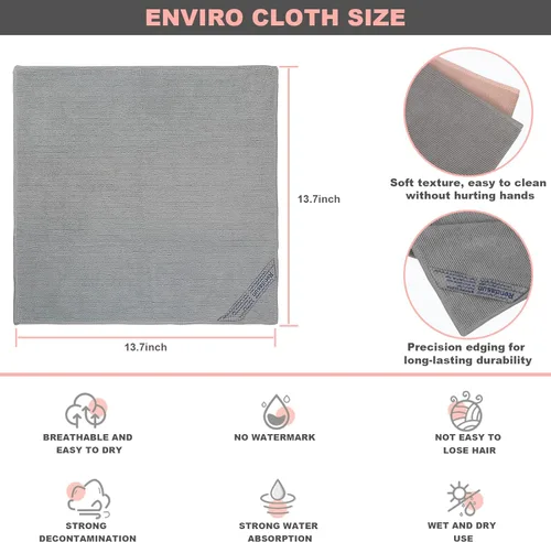 Vista 3 de Paquete básico: el paño de limpieza Enviro limpia sin dejar rastro. Para el hogar Enviro limpieza de polvo, automóviles, bares, oficina, resolver