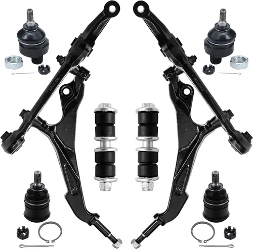 Vista 277 de Detroit Axle - Kit de brazos de control de extremo de 8 piezas para Toyota 2001-2003 Highlander 2002-2003 Camry Lexus ES300, 2 conjuntos de brazos
