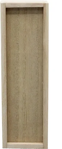 Vista 3 de Creative Hobbies Lápiz de madera sin terminar, bolígrafo, escondite, caja de almacenamiento de baratijas con tapa deslizante
