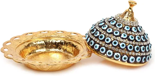 Vista 7 de Alisveristime Evil Eye - Azucarero de aleación de zinc con tapa (dorado)