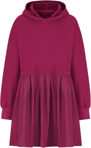 Vista 7 de Vestidos de otoño Sudaderas con capucha para mujer Vestido de Vestir Color sólido Mangas largas Patchwork Jersey