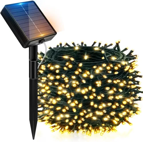 Vista 6 de btfarm Paquete de 2 luces solares de Navidad para exteriores, total de 78 pies, 240 luces LED solares en cadena para exteriores, impermeables, 8