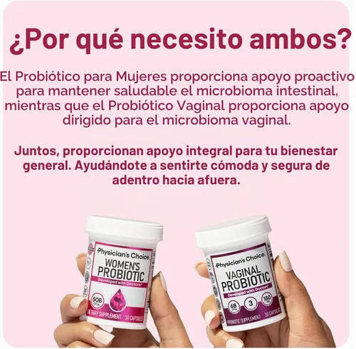 Vista 3 de Physician's CHOICE Feminine Power Duo Bundle - Probiótico vaginal + paquete de probióticos para mujer