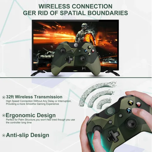 Vista 3 de ADHJIE Xbox One Controller,Compatible with Wireless Xbox One Controller,Wireless Xbox Controller with 3.5mm Audio Headphone Jack for Xbox OneXbox